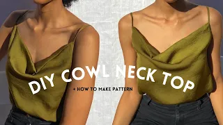 DIY How to Make a Cowl Neck Top Sewing Tutorial + pattern drafting | Inspired By Myah