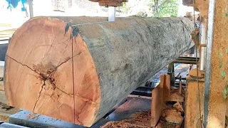 Meranti red stone sawmill process