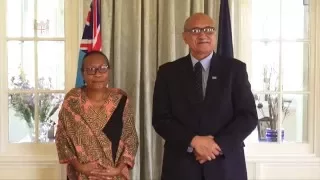 Fijian President, H.E Jioji Konrote, receives credentials from Papua New Guinean High Commissioner