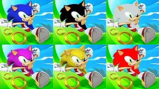 Sonic Dash Android Gameplay   SONIC VS SHADOW VS SILVER VS BLAZE VS CREAM VS AMY