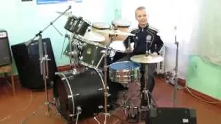 Виктор Цой - Песня Без Слов - Drum Cover - Барабанщик Даниил Варфоломеев 11 лет