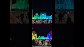 Registan Square Light Show in Samarkand, Usbekistan #shortsfeed #trending #viral #shortvideo