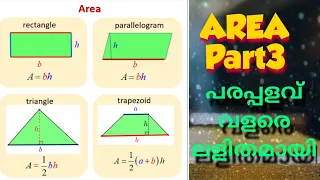 9th kerala maths chapter1 Area English medium and malayalam scert mathematics online class