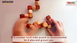 Brainteaser Puzzle for 6 Plus and Grown-ups Wooden Twist Cube - Toys of Wood Oxford