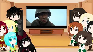 Girls und Panzer and GATE react to random videos | Gacha Club Reaction Part 22