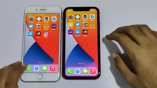 iPhone 11 vs iPhone 8 Plus - ( IOS 14 ) - SPEED TEST.