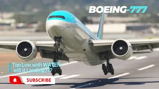 Most PERFECT GIANT Airplane Flight Landing!! Boeing 777 Korean Air Landing at San Francisco Airport