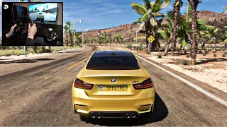 One Day in Forza Horizon 5 as BMW M4 Driver | Steering Wheel Gameplay