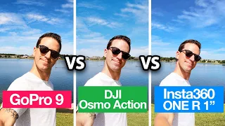 GoPro HERO 9 vs DJI Osmo Action vs Insta360 ONE R 1-inch!