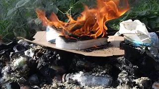 burning sneakers