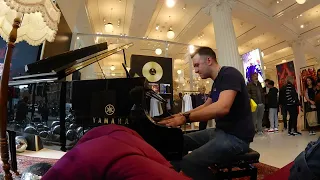 'I'm Still Standing' on the Elton John Yamaha piano - Selfridge's, London