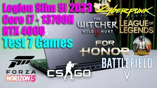 Lenovo Legion Slim 5i 2023 (Core i7 - 13700H + RTX 4060) Test in 8 Games | LAPTOP AZ