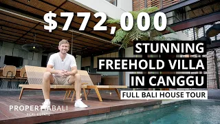 Stunning Freehold Bali Villa For Sale In Canggu 🔥 [Full Bali Villa Tour]