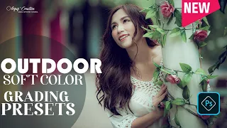 Photoshop Tutorial : Outdoor Portrait Soft Color Grading। Camera Raw Presets Free Download