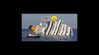 el hundimiento del Costa concordia  al revés de 1 2 3 come on