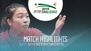 Zhang Wanling vs Sarah Pelmelay | 2019 ITTF Indonesia Open Highlights (Group)