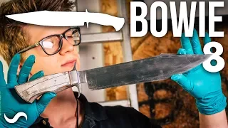 MAKING A BOWIE KNIFE WITH TWIST DAMASCUS!!! Part 8