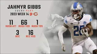 Jahmyr Gibbs Week 14 | Every Run, Target, and Catch @ Chicago Bears | 2023 NFL Highlights
