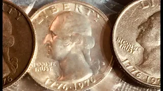 Bicentennial (1776-1976) 40% Silver Quarters: Mintage 11,000,000