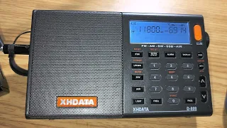 Original XHDATA D-808 VS NEW Sihuadon D-808 Radio Romania 11800 kHz Shortwave MLA 30 loop antenna