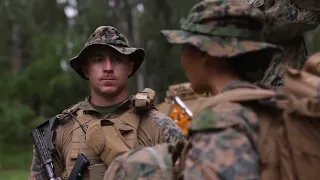 US Marines with the Logistics Battalion conduct convoy operations with empty ammunition