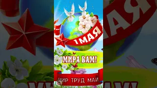 1 Мая! Поздравление с 1 Мая! Праздник весны и труда  Мир! Труд! Май!