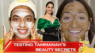 *TESTING ACTRESS TAMANNA BEAUTY SECRETS* Homemade Masks For Glowing Skin | Coffee Scrub 🤔