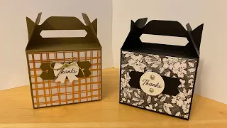 How to make the mini cake box with handle《fun fun paper crafting!》