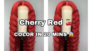613 to Cherry Red 🍒 | Color in 20 Mins | Water color Method | Ft. Ki’Lyn Wig Collection