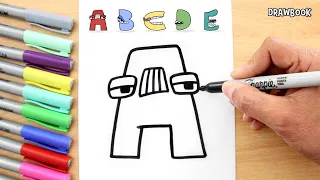 How to draw ALPHABET LORE (A-Z) | All Letters