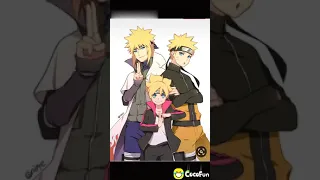 Keluar yang sangat bahagia bersama minato,naruto,dan boruto