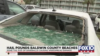Hail pounds Baldwin County beaches