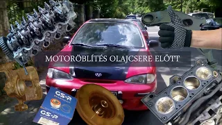 Motoröblítés olajcsere előtt