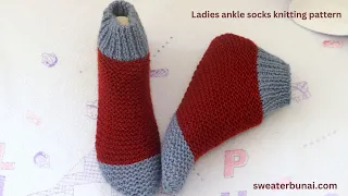 Ladies ankle socks knitting pattern | Gents socks knitting design | Ladies socks banane ka tarika.