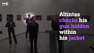 Footage captures moments before Russian ambassador was shot in Ankara