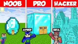 NOOB Vs HACKER : I CHEATED in Build Battle Challenge 😂 ft.@AyushMore Minecraft
