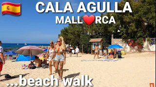 4K🇪🇸Cala Agulla🏖 Cala Ratjada |  Mallorca | Beach walk | Spain 2022 June 25 ☀️32°C