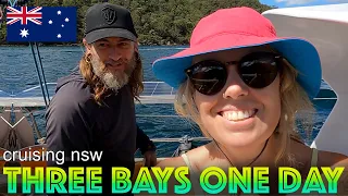 Visiting Three Bays in One Day on a Small Sailboat in Australia's New South Wales Cowan Creek