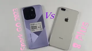 Iphone 8 Plus Rom 64GB Vs Tecno Spark GO 2023 Ram 4GB+3GB Virtual | Speed Test & Comparison