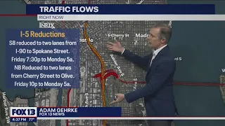 Lots of closures impacting Seattle traffic this weekend | FOX 13 Seattle