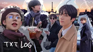 [TXT-LOG] TXT IN PARIS✈️ feat.연준캠🦊+범규캠🧸+카이캠🐧 | 패션쇼🕺도 보고 에펠탑 앞에서 찰칵📸✨