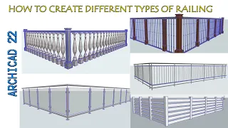 How to create different types of railing... #GRAPHISOFT  #archicad #railing