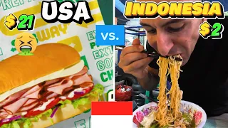 Indonesian food is WAY Better than USA Fast food (I Can't Believe it!) 🇮🇩