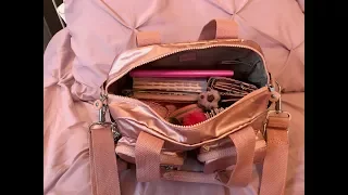 What's in my New Kipling Defea Bag & Matching Accessories Icy Rose Metallic