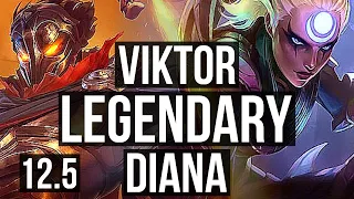 VIKTOR vs DIANA (MID) | 600+ games, Legendary, 800K mastery, 11/3/4 | NA Diamond | 12.5