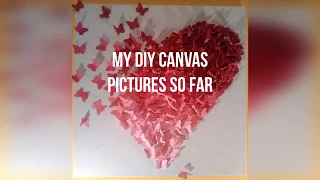 DIY Canvas Picture | Ombre Butterfly Heart