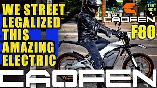 The First Street Legal Caofen F80 Electric Motorcycle in Canada