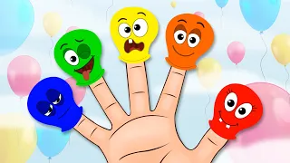 Colorfull Balloon Finger Family Song 🎈🖐️👪  + Finger Family Rhymes Collection | Kids Shows Club