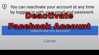 How To Deactivate Facebook Account 2022