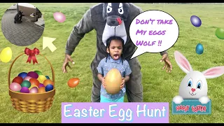 EASTER EGG HUNT| WOLF TRIED TO TAKE MY EGGS!!!   #EASTER #ITSFUNTIMEWITHBUMI